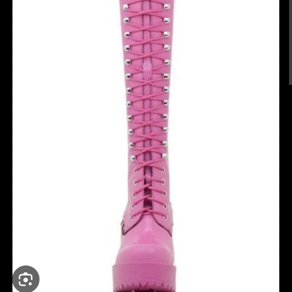 BNWT Roc Austrailia Barbie Pink Lash Lace Up Boots - Picture 4 of 17